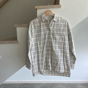 Madewell Cream Striped Lightweight Corduroy Madewell Button Down XS